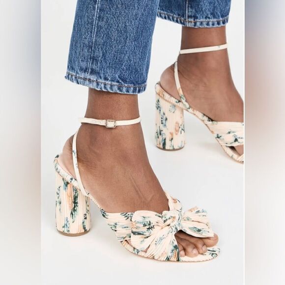 LOEFFLER RANDALL Camellia Nova Floral Bow Heels. Like New. Size 10. - Picture 2 of 9